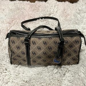 Dooney and Burke black and grey camera bag